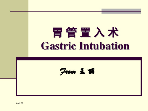 胃管置入术课件