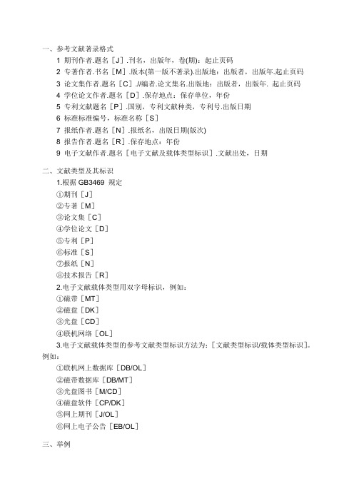 学士学位论文参考文献书写格式