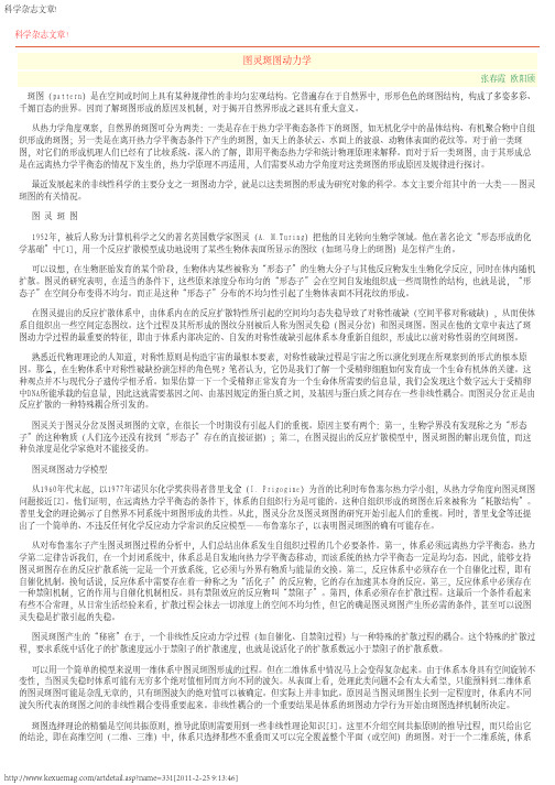 科学杂志文章-图灵斑图动力学(欧阳颀)