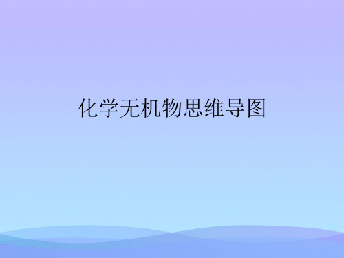 化学无机物思维导图精品PPT资料