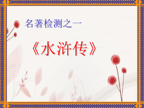名著检测之水浒传》