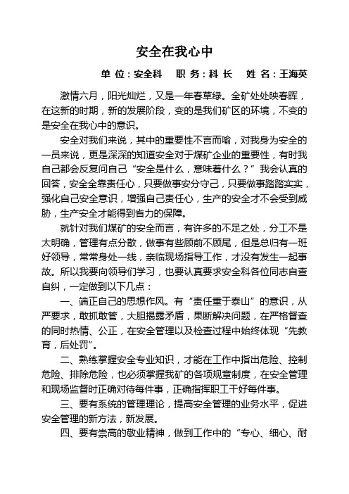 安全在我心中