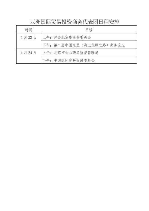 4月23日中国东盟商务论坛日程安排、活动议程及活动进程表 (1)