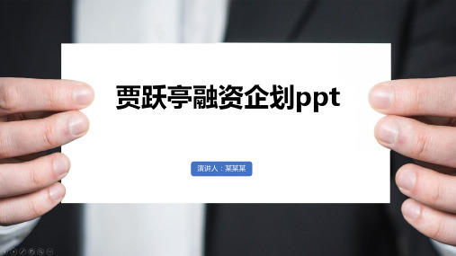 贾跃亭融资企划ppt
