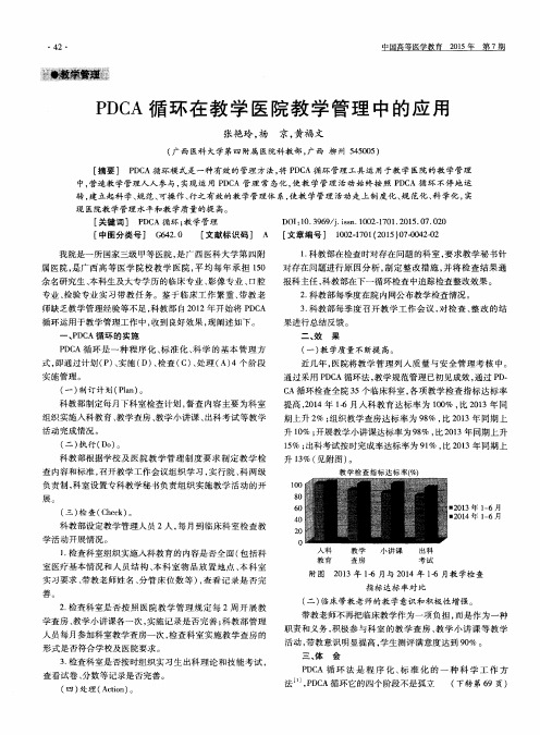 PDCA循环在教学医院教学管理中的应用