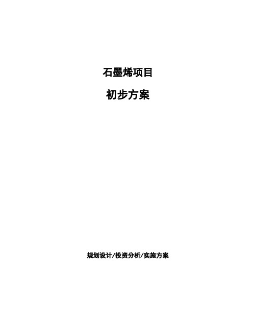 石墨烯项目初步方案