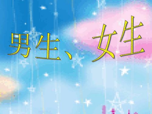 男生女生(20页) 课件
