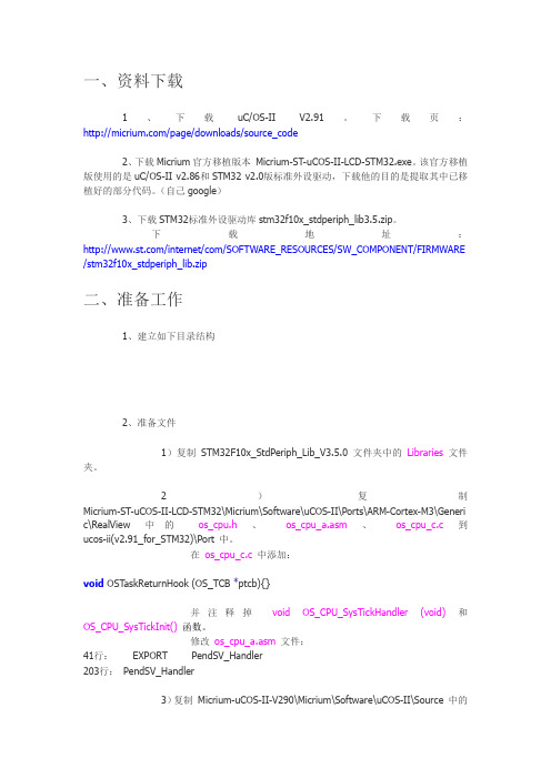 ucos在STM32上的移植步骤