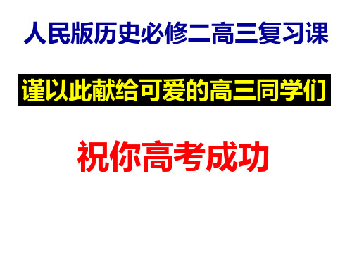 高中历史必修二复习提纲