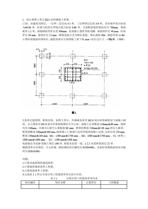 工程估价作业
