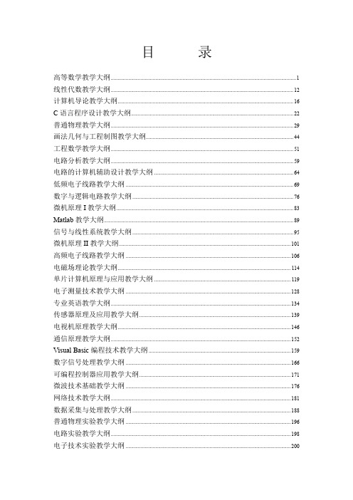 电子信息工程专业教学大纲