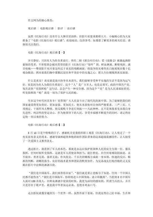 电影《红海行动》观后感