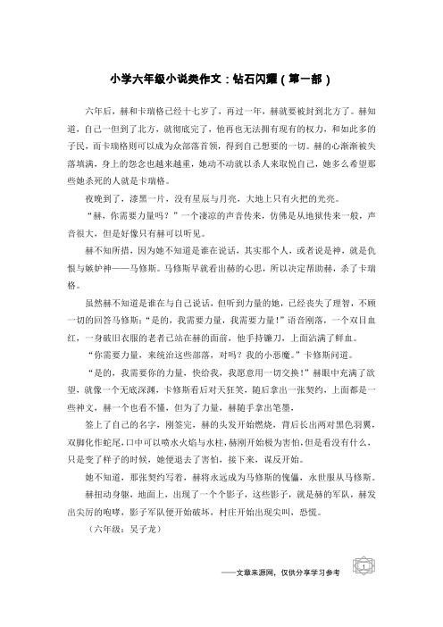 小学六年级小说类作文：钻石闪耀(第一部)