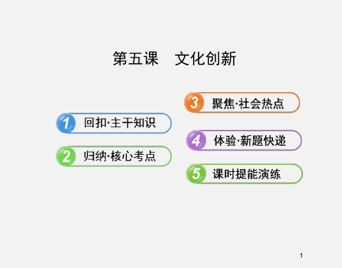 高考政治 一轮复习配套 文化创新