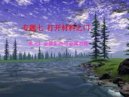 《金属矿物与金属冶炼》课件1(28页)(湘教版九年级下)