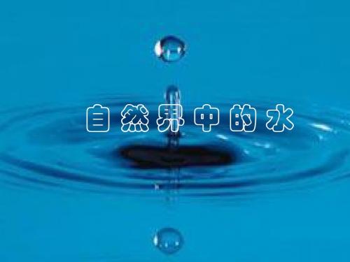 《自然界中的水》课件9(16页)(沪教版九年级上)