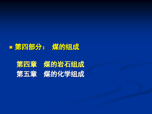 chap4-1第四部分煤的组成-岩石组成