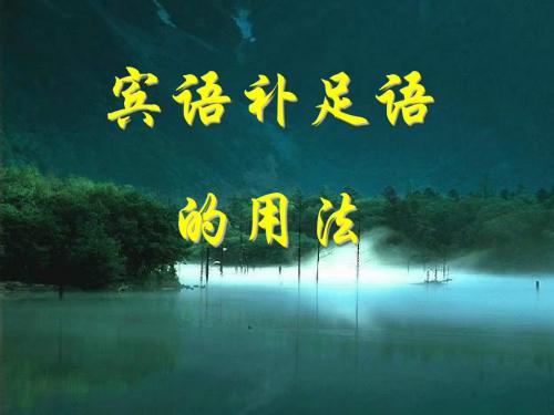 高三英语语法宾语补足语的用法课件