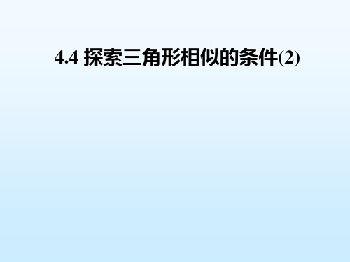 数学九年级上北师大版4-4-2探索三角形相似的条件课件(12张)