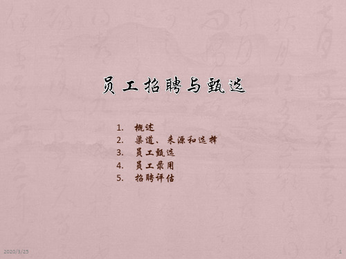 员工招聘课程PPT课件