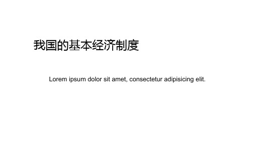 我国的基本经济制度一轮复习PPT课件