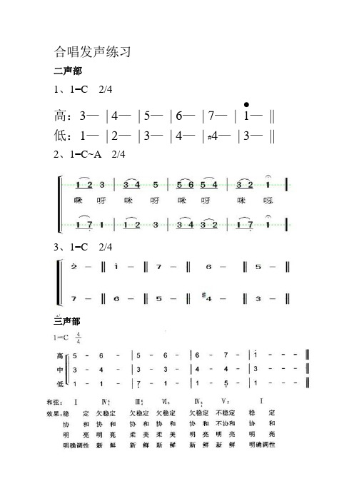合唱发声练习