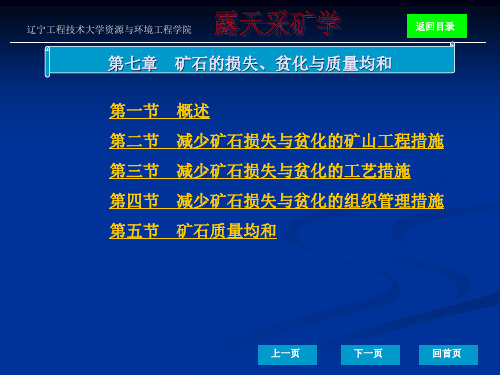 第7章 矿石的损失、贫化质量均和