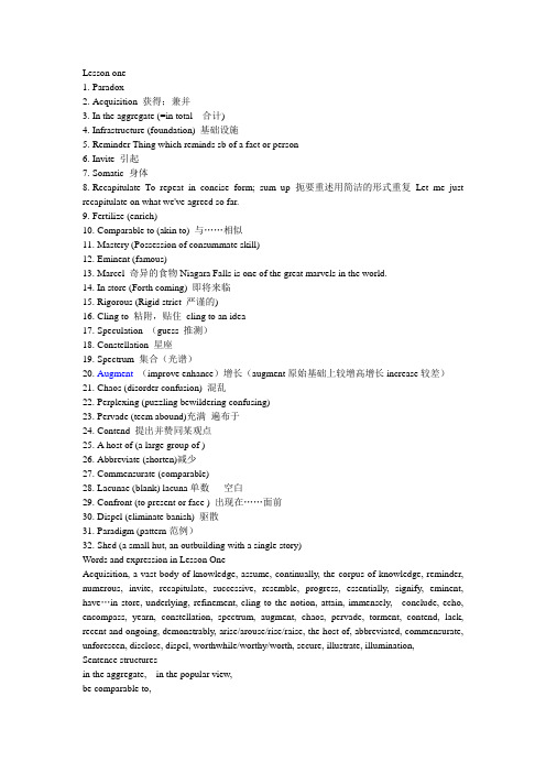 English test vocabulary