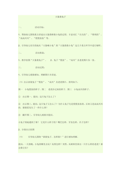 大象救兔子