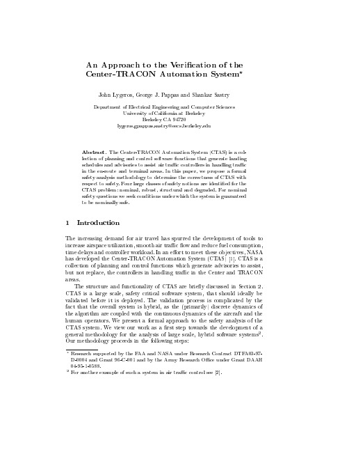 An Approach to the Verification of the