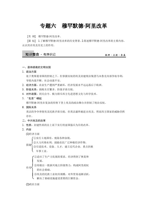 专题六 穆罕默德·阿里改革