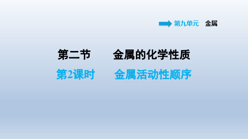 2021春鲁教版九年级化学下册课件第9单元 9.2.2 金属活动性顺序