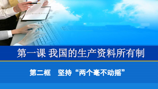 高中政治统编版必修二经济与社会坚持两个毫不动摇课件