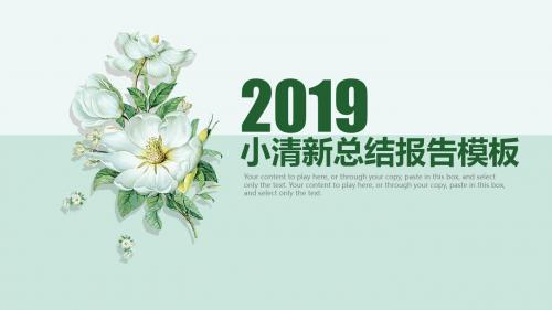 2018小清新工作汇报年终总结PPT模板
