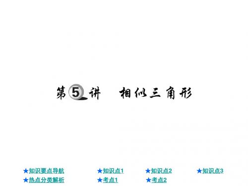 2018年中考数学总复习课件：相似三角形(共27张PPT)