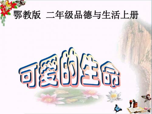 二年级道德与法治上册第四单元我们的朋友可爱的生命PPT课件2鄂教版