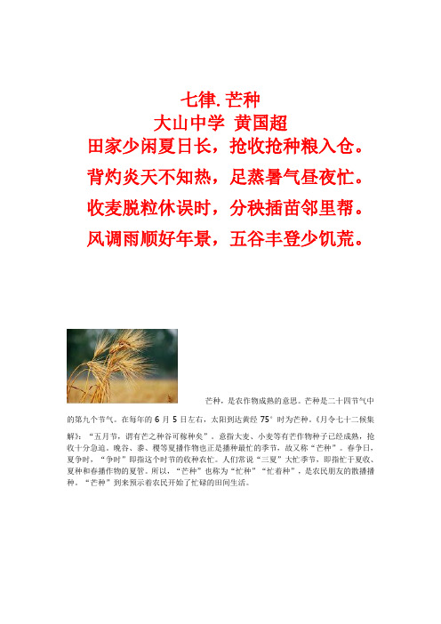 七律.芒种