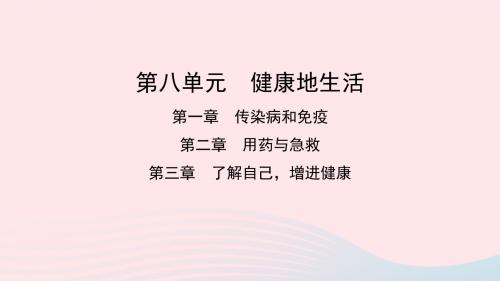 中考生物复习基础考点巩固第八单元健康地生活第一二三章健康地生活课件