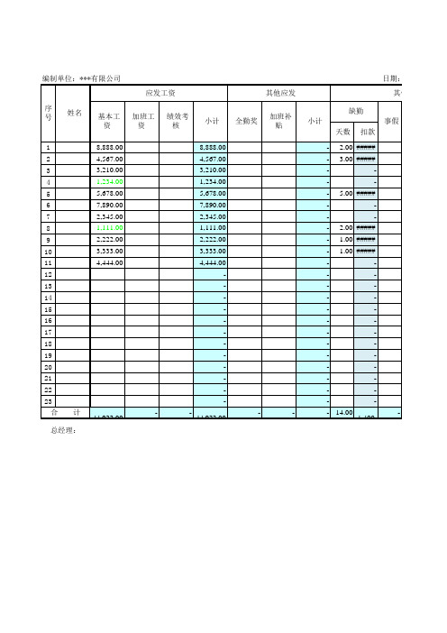 2018年五险一金计提及个人所得税自动扣除工资会计核算模板