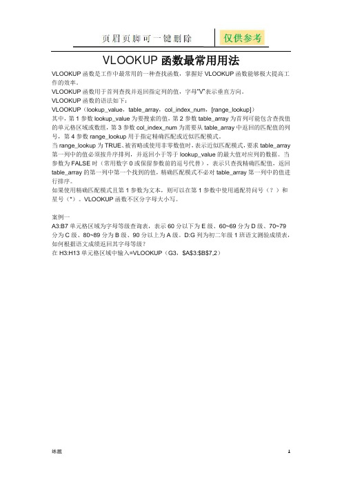 VLOOKUP函数最常用的10种用法(学练结合)