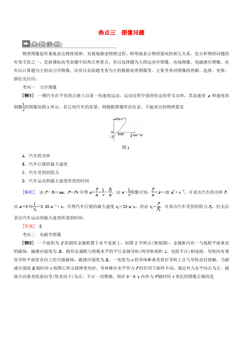 2019届高考物理二轮复习第二部分热点专练热点 三图像问题专项训练