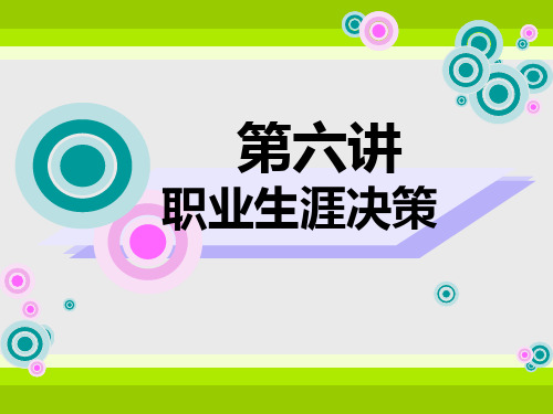 职业生涯决策(1)(1)