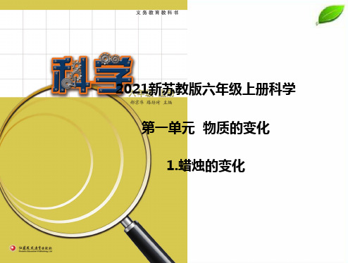 2021新苏教版科学六年级上册第一单元《物质的变化》课件