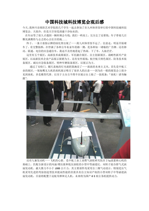 中国科技城科技博览会观后感