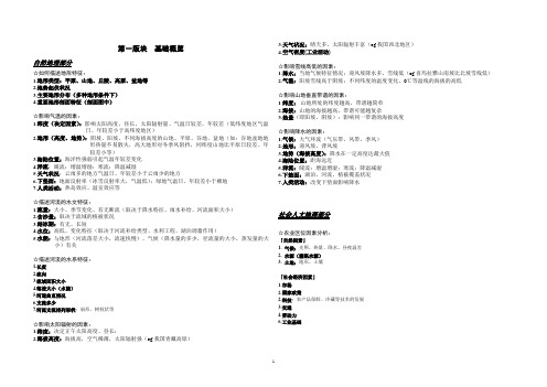 1高中地理综合题的分析思路和答题方法集锦