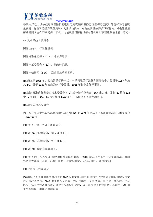 电能质量标准常识(国际版)
