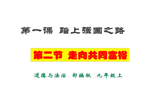 (名师整理)最新部编人教版道德与法治9年级上册第1课第2框《走向共同富裕》精品课件