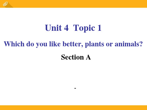 八年级英语上册：Unit 4 Our world Topic 1 Section A