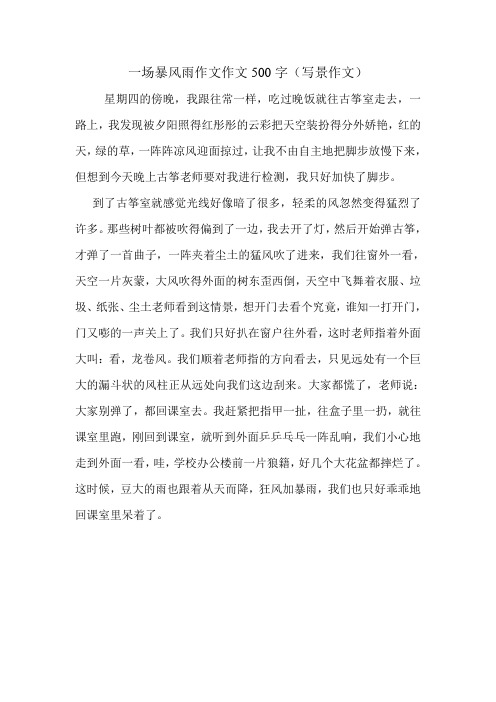 一场暴风雨作文作文500字(写景作文).doc