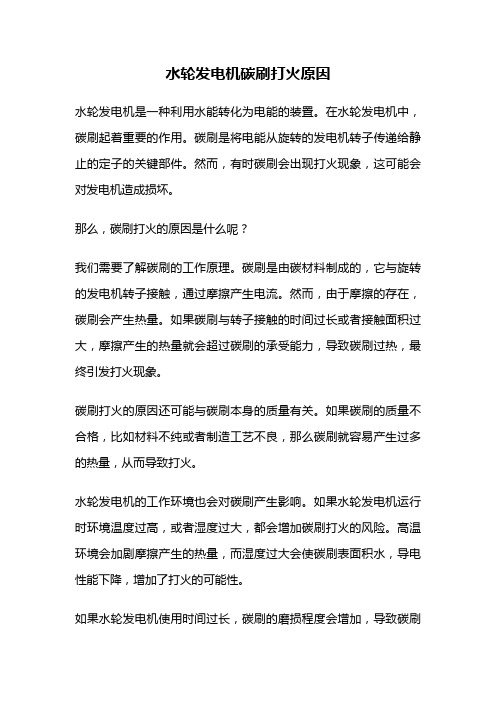水轮发电机碳刷打火原因